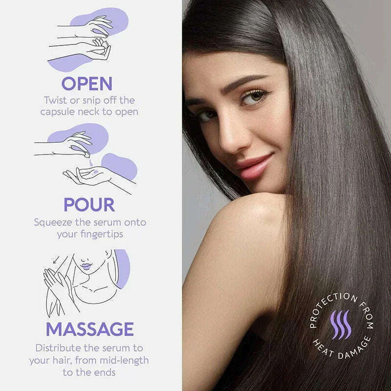 Hair Capsules Repairing Maltreated Frizzy Hair Silky Moisturizing Hair Oil Smoothing Nourishin Instant Hair Care Essence Product - KIMLUD