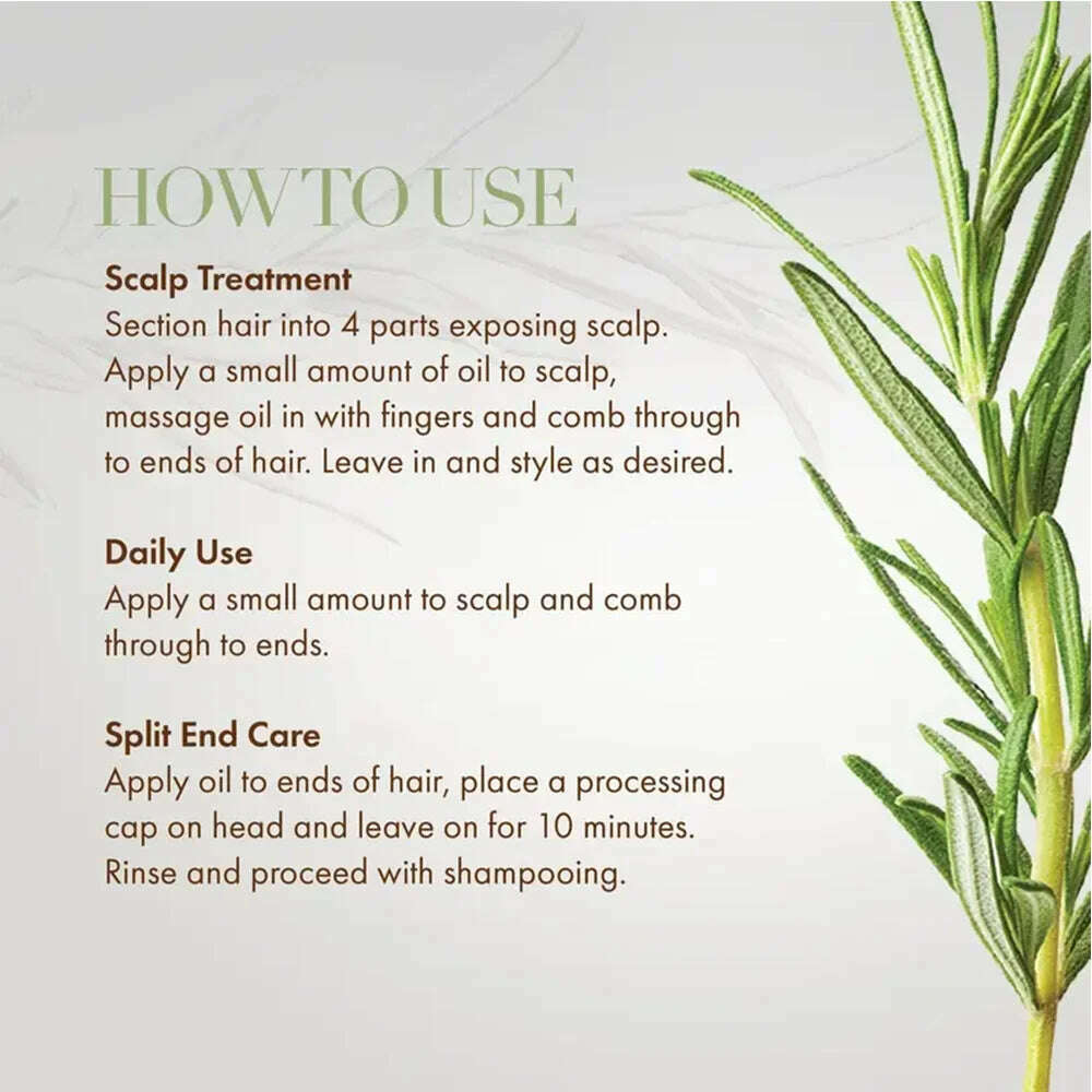 KIMLUD, Hair Growth Essential Oil Rosemary Mint Hair Strengthening Oil Nourishing Treatment For Split Ends Dry Organics Hair Care Oil, KIMLUD Womens Clothes