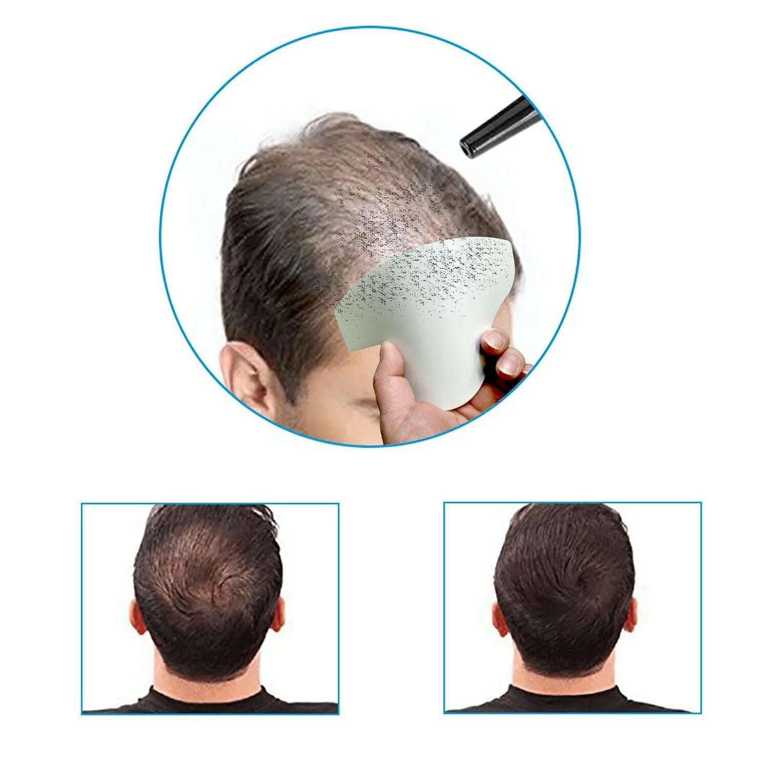 Hairline Enhancement Card Beard Fiber Dense Optimization Board Spray Board Haircut Styling Card Hair Styling Tools For Barber - KIMLUD