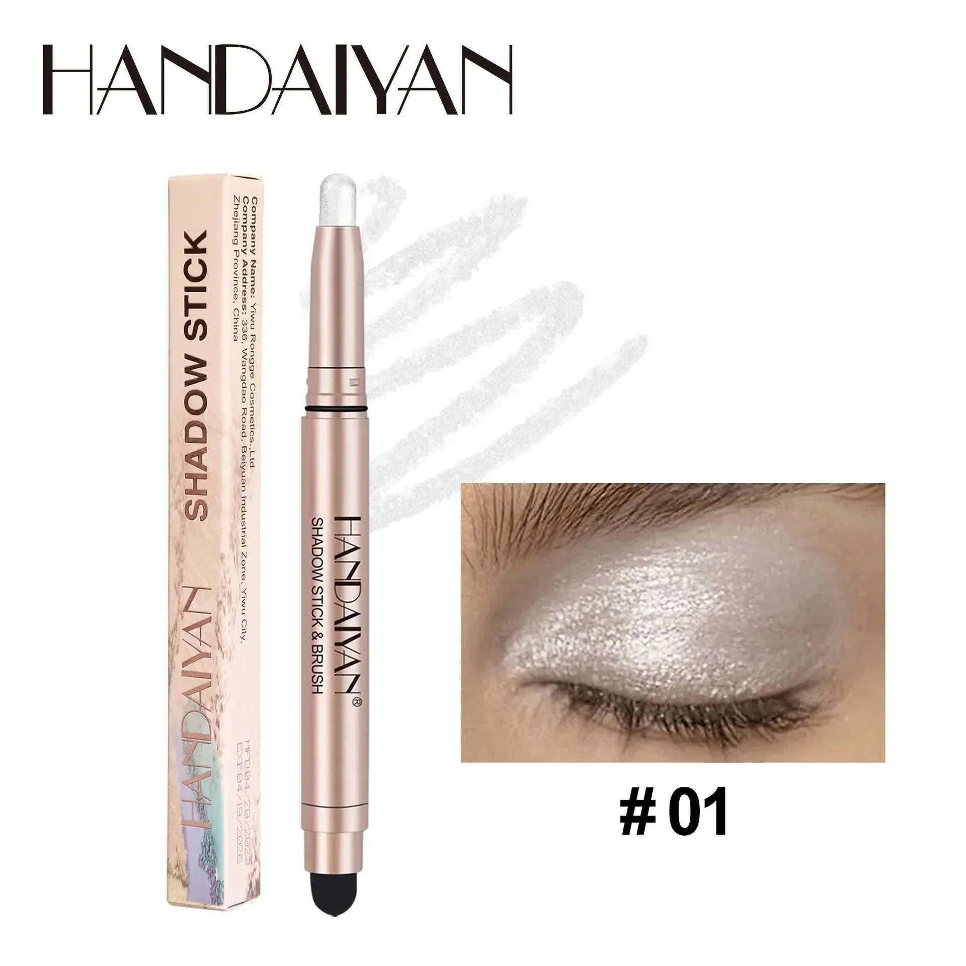 KIMLUD, HANDAIYAN 12 Color Double Head Eye Shadow Stick Glitter Shimmer Matte EyeShadow Waterproof Lasting New Popular High Gloss Makeup, KIMLUD Womens Clothes