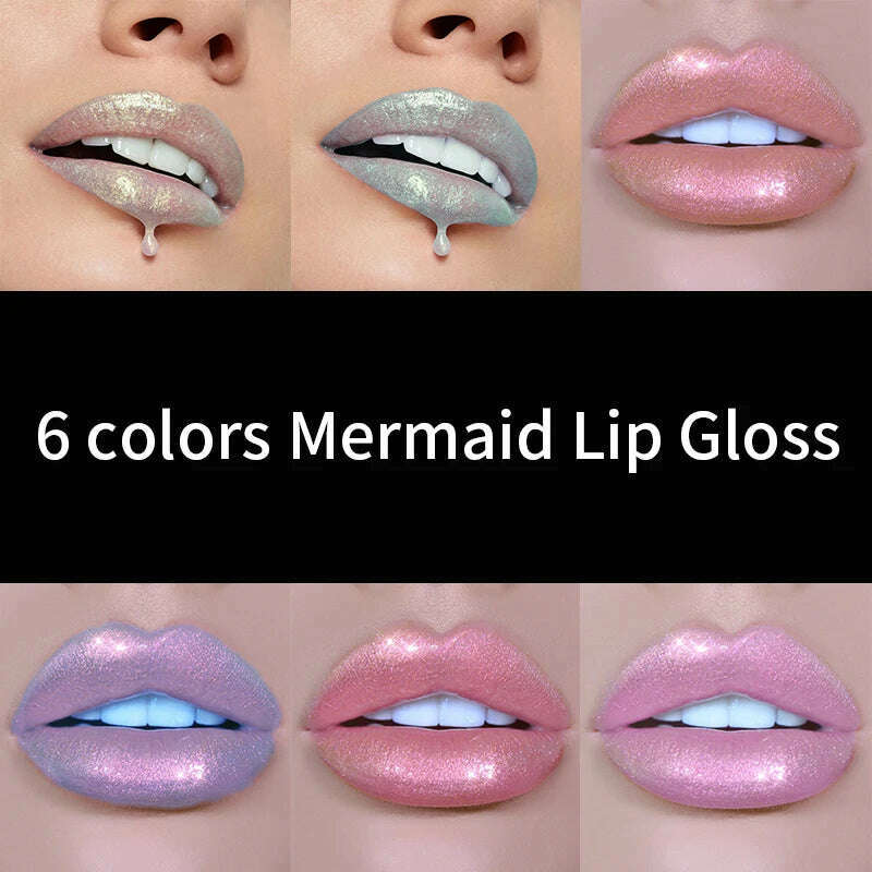 HANDAIYAN 6 Colors Shiny Liquid Lipstick Diamond Metal Lipgloss Waterproof Long-Wearing Makeup Glossy Lipstick Popular Cosmetics - KIMLUD