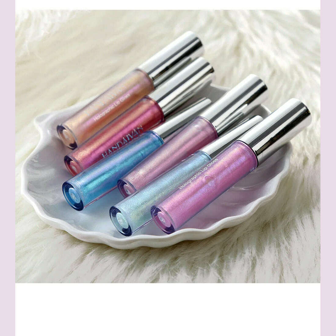 HANDAIYAN 6 Colors Shiny Liquid Lipstick Diamond Metal Lipgloss Waterproof Long-Wearing Makeup Glossy Lipstick Popular Cosmetics - KIMLUD