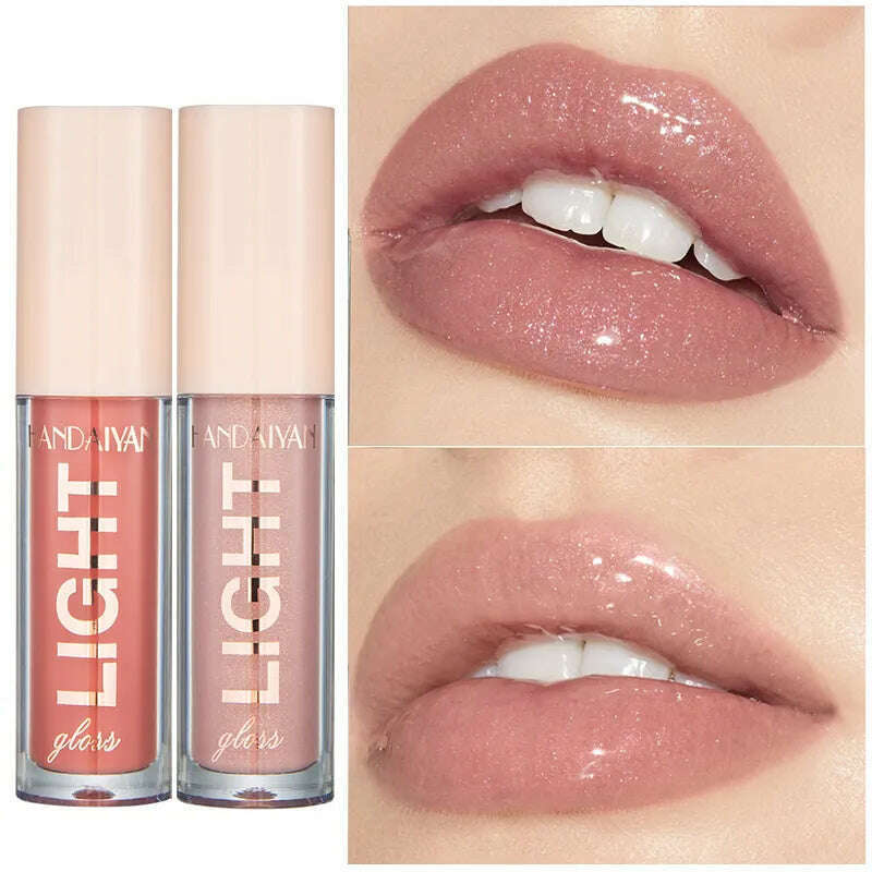 KIMLUD, Handaiyan Lip Gloss Sexy Plump Glitter Crystal Jelly Red Nude Lipstick Liquid Waterproof Moisturize Oil Lipgloss Makeup, KIMLUD Womens Clothes