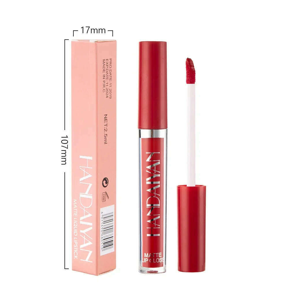 KIMLUD, HANDAIYAN Lip Mud Lazy Man Color Mouth Red Lip Glaze Authentic Matte Lip Color Not Easy To Stain Cup Cross Wholesale, KIMLUD Womens Clothes