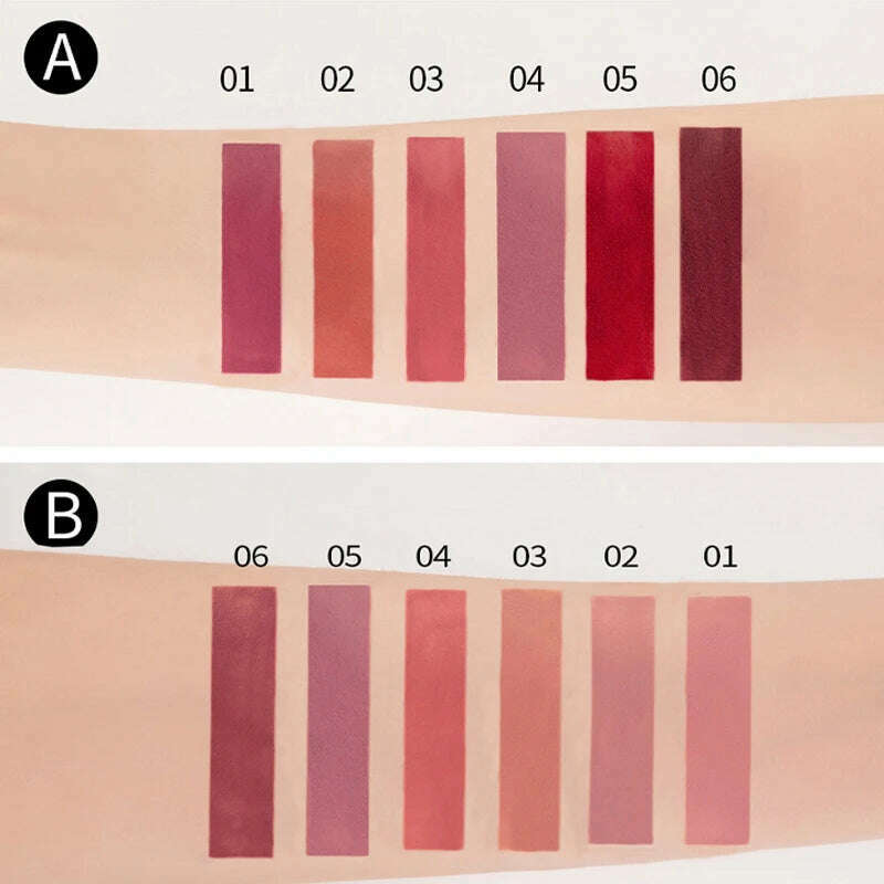 KIMLUD, HANDAIYAN Lipstick 6 Colors Makeup Lip gloss Matte Moisturizing Waterproof Long Lasting Lipstick, KIMLUD Womens Clothes