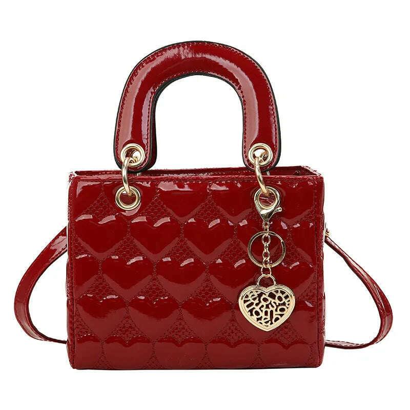 KIMLUD, Handbag 2021 Women Totes High Quality Fashion Classic Quilted Square Handle Bag Women Crossbody Shoulder Bags, KIMLUD Womens Clothes
