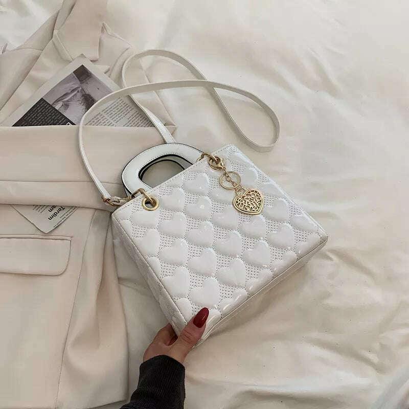 KIMLUD, Handbag 2021 Women Totes High Quality Fashion Classic Quilted Square Handle Bag Women Crossbody Shoulder Bags, KIMLUD Womens Clothes