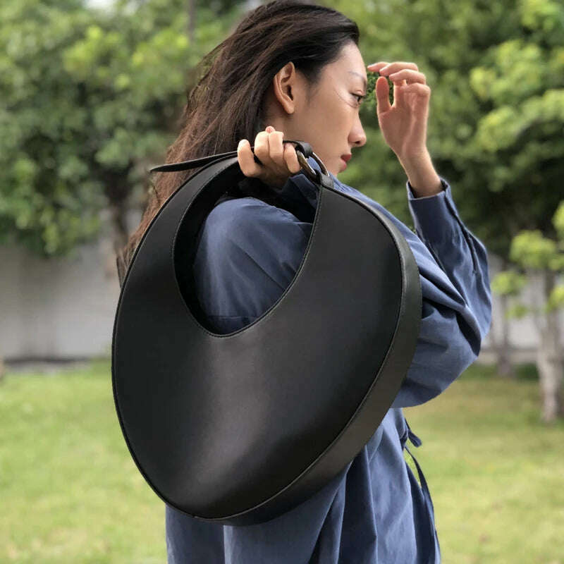 KIMLUD, Handbags For Women Luxury Designer Slim Half Moon Bag And Purse 2023 New In PU Material Vintage Medium Underarm Shoulder Bags, KIMLUD Womens Clothes