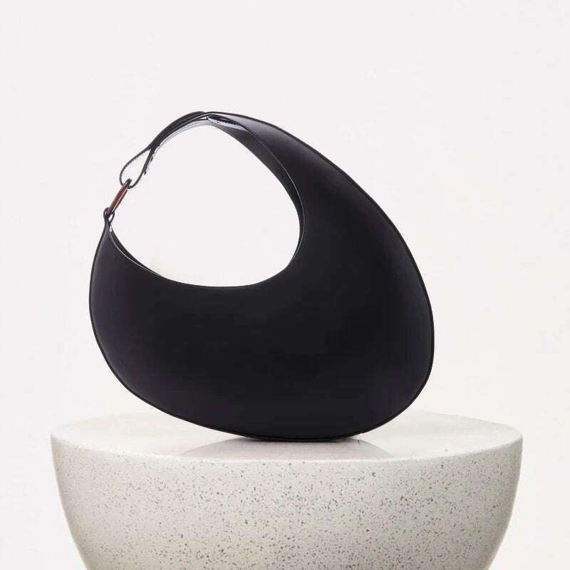KIMLUD, Handbags For Women Luxury Designer Slim Half Moon Bag And Purse 2023 New In PU Material Vintage Medium Underarm Shoulder Bags, black / (30cm<Max Length<50cm), KIMLUD APPAREL - Womens Clothes