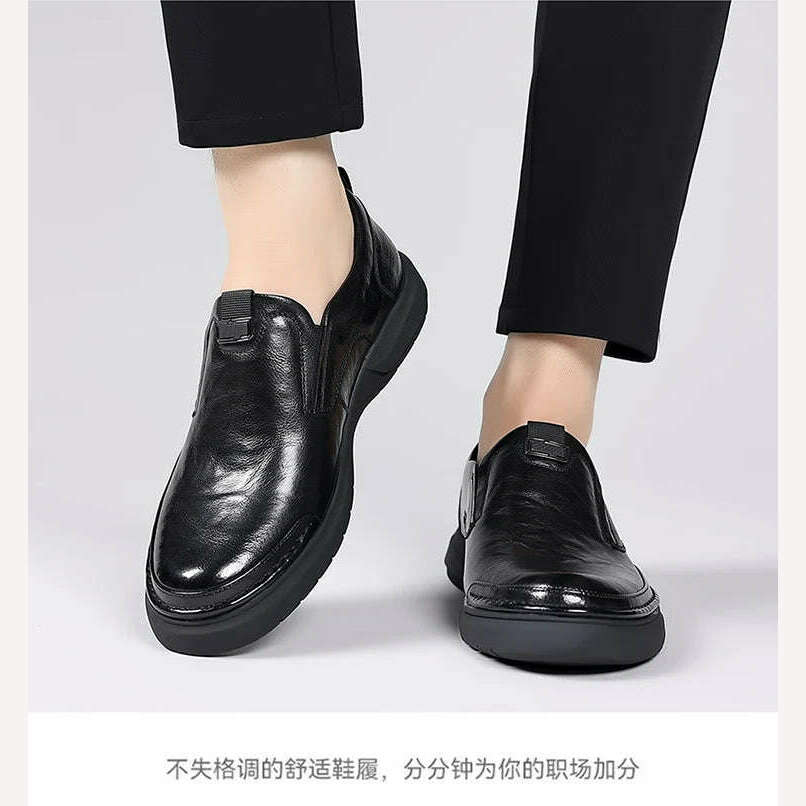 Handmade Men's Casual Flat Platform Walking Shoes Breathable Microfiber Leather Loafers Sneakers for Comfort and Style - KIMLUD