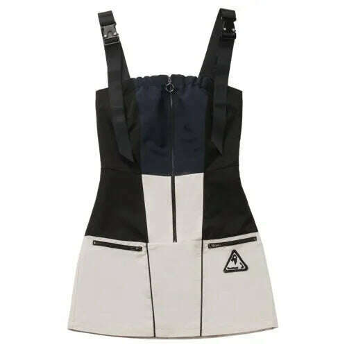 KIMLUD, Harajuku Y2g Color Matching Sweet Cool Girl Hooded Coat Skirt Sets Loose Slim Suspender Skirt Street Punk Hot Girl Two-Piece Set, suspender skirt / S, KIMLUD APPAREL - Womens Clothes