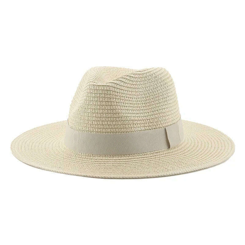 Hats for Women Bucket Sun Hats Ribbon Band Men Hat Straw Summer Panama Formal Outdoor Party Picnic Bucket Hat Sombreros De Mujer - KIMLUD