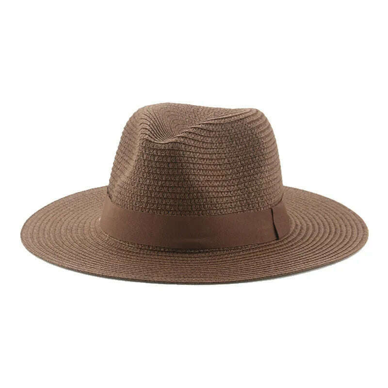 Hats for Women Bucket Sun Hats Ribbon Band Men Hat Straw Summer Panama Formal Outdoor Party Picnic Bucket Hat Sombreros De Mujer - KIMLUD