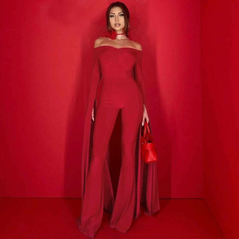 KIMLUD, Hawthaw Women 2024 Spring Autumn Long Sleeve Streetwear Bodycon Jumpsuit Overall One Piece Outfit Wholesale Items For Business, KIMLUD Womens Clothes