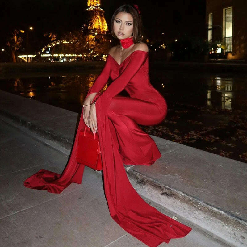 KIMLUD, Hawthaw Women 2024 Spring Autumn Long Sleeve Streetwear Bodycon Jumpsuit Overall One Piece Outfit Wholesale Items For Business, KIMLUD Womens Clothes