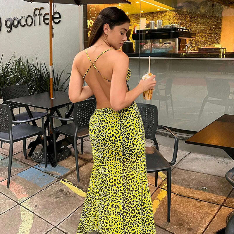KIMLUD, Hawthaw Women Party Club Evening Streetwear Bodycon Backless Long Dress 2023 Summer Clothes Wholesale Items For Business, KIMLUD Womens Clothes
