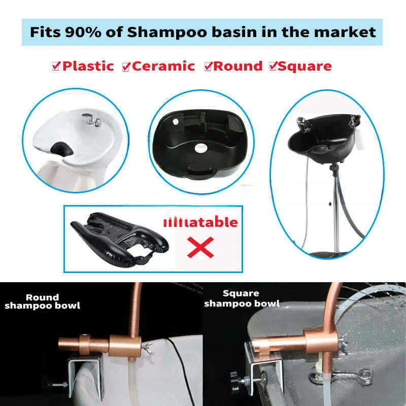 KIMLUD, Head Spa Portable Water Therapy Water Outlet Frame Waterfall Adjustable Fits Most Shampoo Bowl Bed For Massage Salon Equipment, KIMLUD Womens Clothes