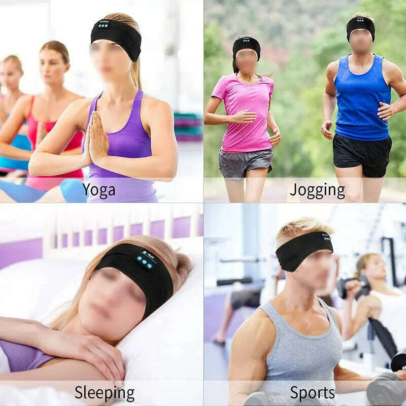KIMLUD, Headworn Wireless Bluetooth Music Eye Mask Sports Headband Hair Band Anti Noise Earphone Call Running Yoga Music Headband, KIMLUD Womens Clothes