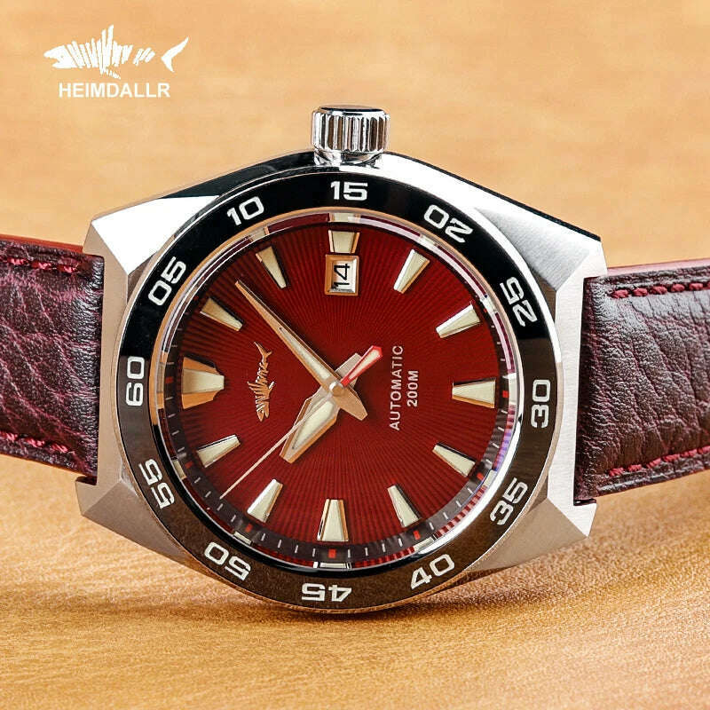 KIMLUD, Heimdallr Monster Diver men Watch Frost Blue Dial Sapphire Crystal NH35 Automatic Mechanical 200m Waterproof Full Luminous Watch, KIMLUD Womens Clothes