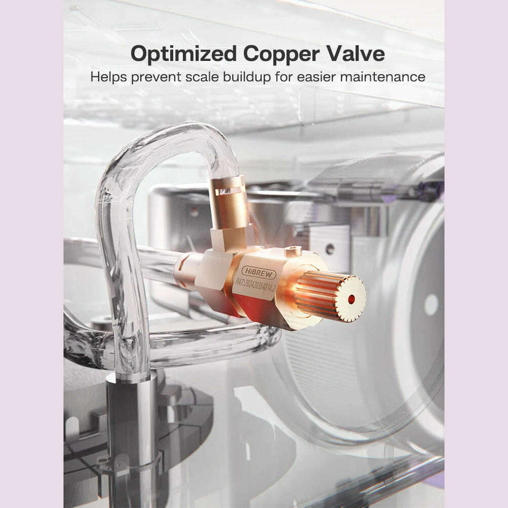 HiBREW 20Bar Semi Automatic Espresso Coffee Machine Temperature Adjustable 58mm Portafilter Cold/Hot Coffee Maker Metal CaseH10A - KIMLUD