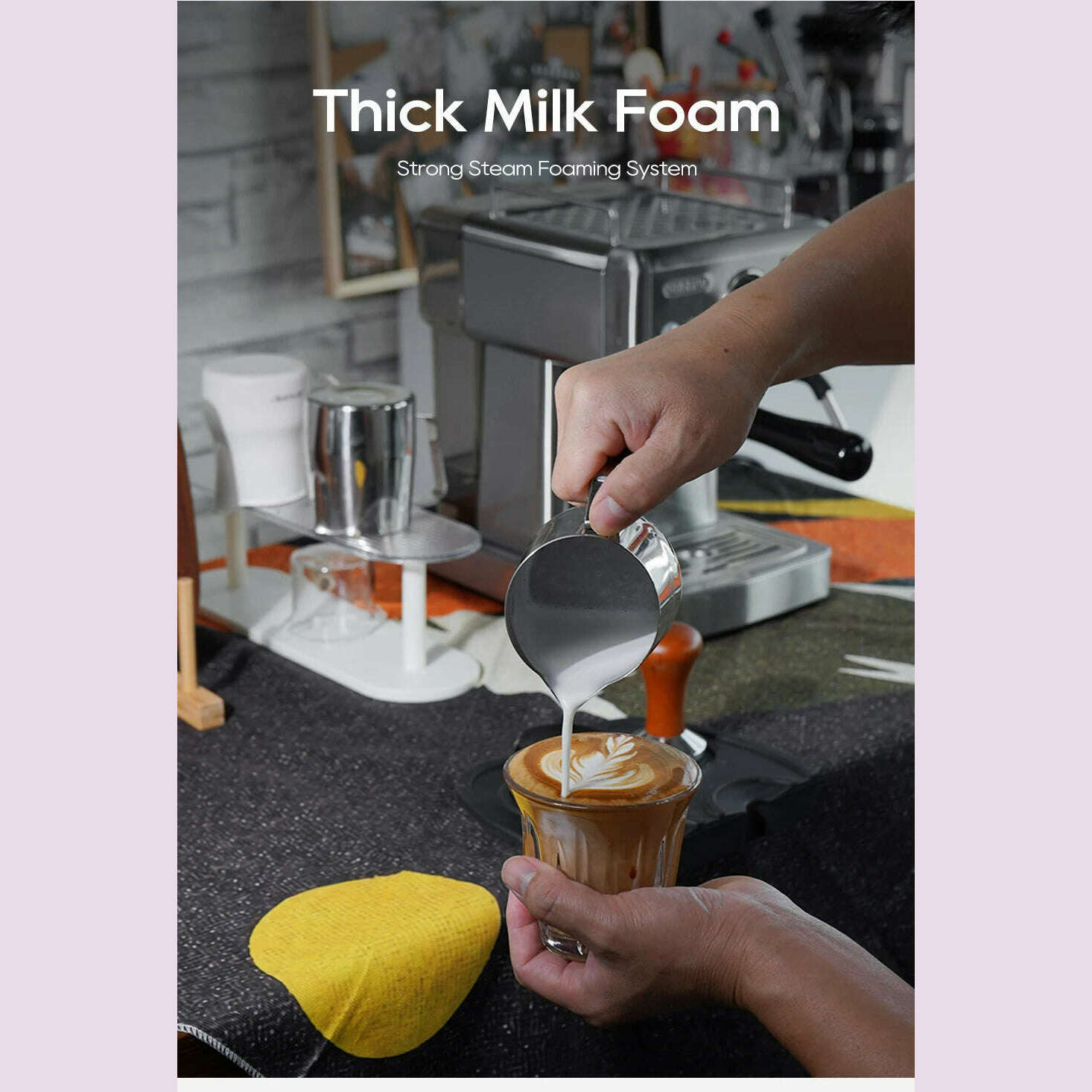 HiBREW 20Bar Semi Automatic Espresso Coffee Machine Temperature Adjustable 58mm Portafilter Cold/Hot Coffee Maker Metal CaseH10A - KIMLUD