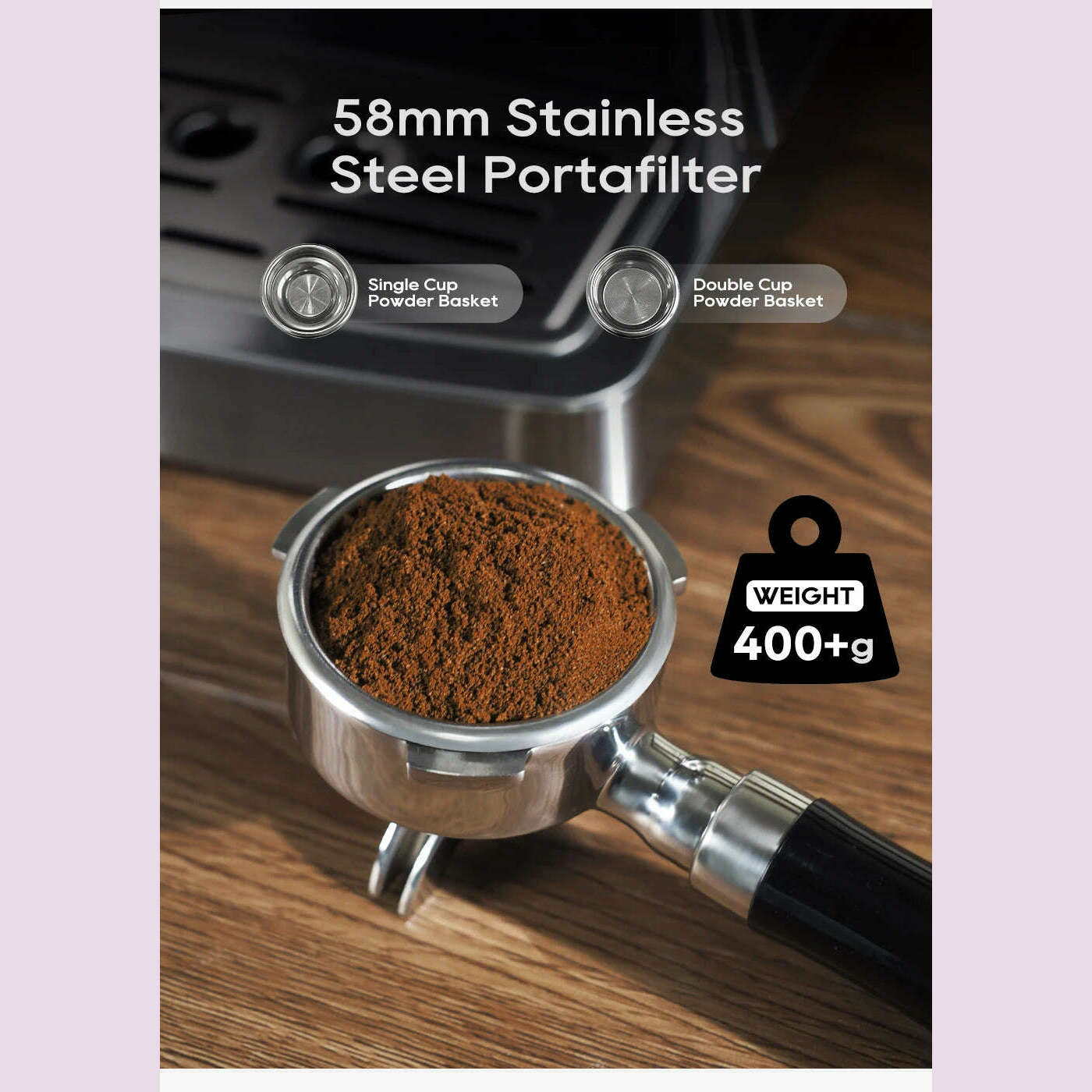 HiBREW 20Bar Semi Automatic Espresso Coffee Machine Temperature Adjustable 58mm Portafilter Cold/Hot Coffee Maker Metal CaseH10A - KIMLUD