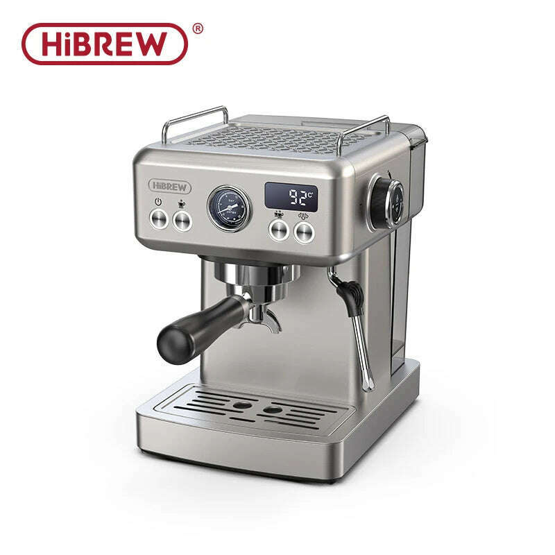 HiBREW 20Bar Semi Automatic Espresso Coffee Machine Temperature Adjustable 58mm Portafilter Cold/Hot Coffee Maker Metal CaseH10A - KIMLUD