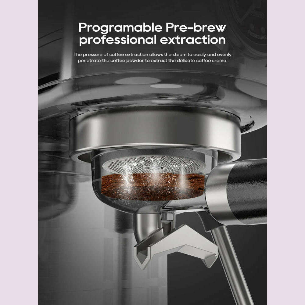 KIMLUD, HiBREW 20Bar Semi Automatic Espresso Coffee Machine Temperature Adjustable Cold/Hot Super Slim Coffee Maker Cappuccino H10B, KIMLUD Womens Clothes