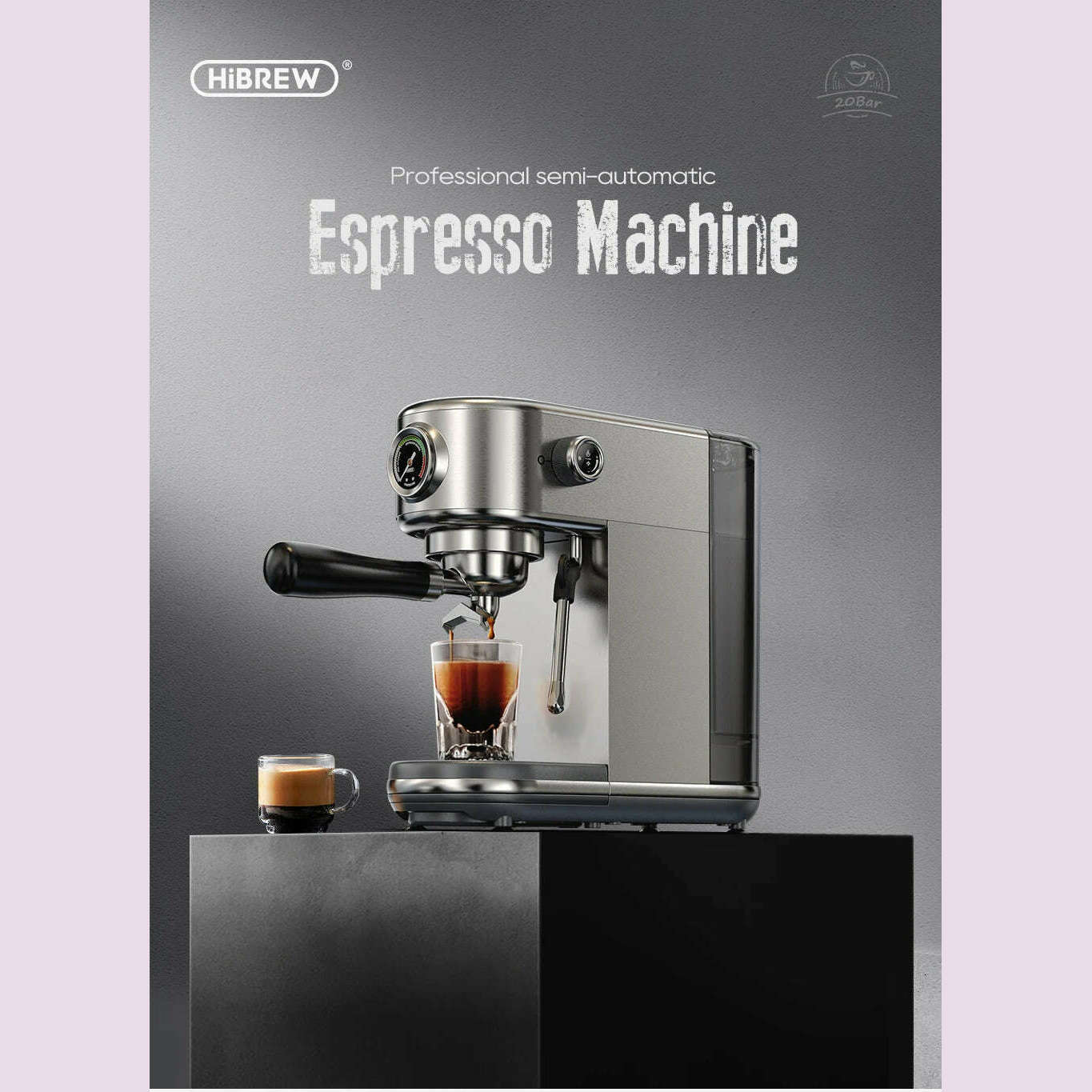 KIMLUD, HiBREW 20Bar Semi Automatic Espresso Coffee Machine Temperature Adjustable Cold/Hot Super Slim Coffee Maker Cappuccino H10B, KIMLUD Womens Clothes