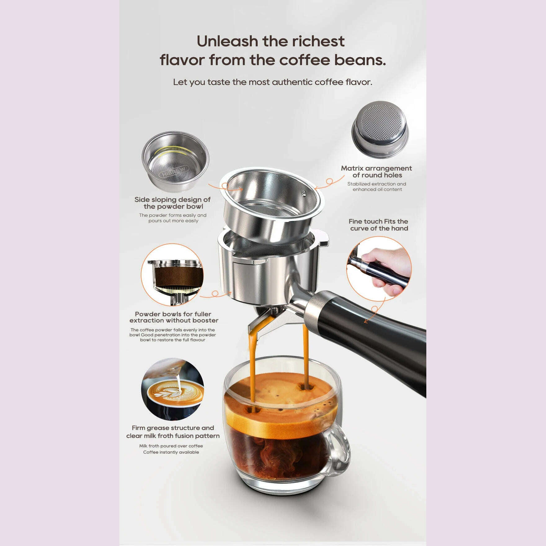 KIMLUD, HiBREW 20Bar Semi Automatic Espresso Coffee Machine Temperature Adjustable Cold/Hot Super Slim Coffee Maker Cappuccino H10B, KIMLUD Womens Clothes