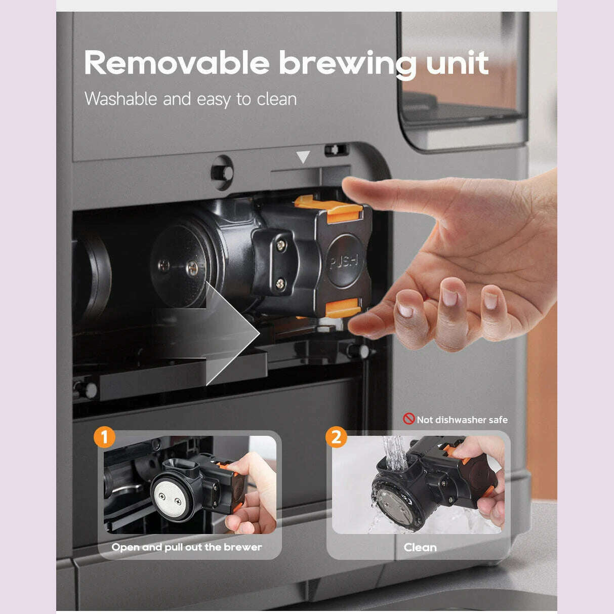 HiBREW Fully Automatic Espresso Machine Cappuccino Milk System 6 Coffee Varieties Intuitive Touch Display With Grinder H16 - KIMLUD