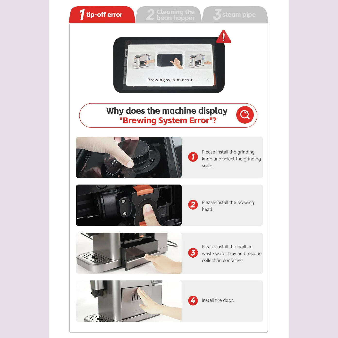 HiBREW Fully Automatic Espresso Machine Cappuccino Milk System 6 Coffee Varieties Intuitive Touch Display With Grinder H16 - KIMLUD