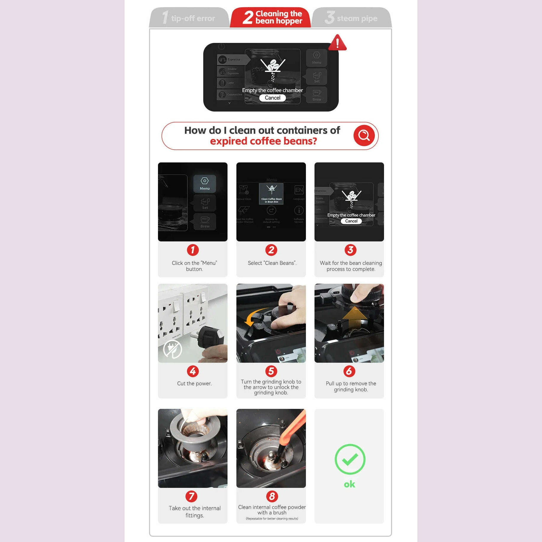 HiBREW Fully Automatic Espresso Machine Cappuccino Milk System 6 Coffee Varieties Intuitive Touch Display With Grinder H16 - KIMLUD