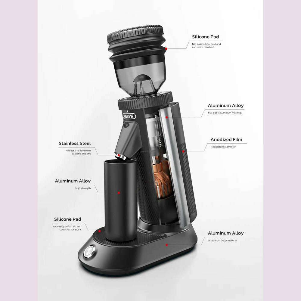 KIMLUD, HiBREW G5 48mm Conical Burr Electric Coffee Grinder Compact Portable Coffee Bean Mill Kitchen for Espresso Turkish Coffee, KIMLUD Womens Clothes
