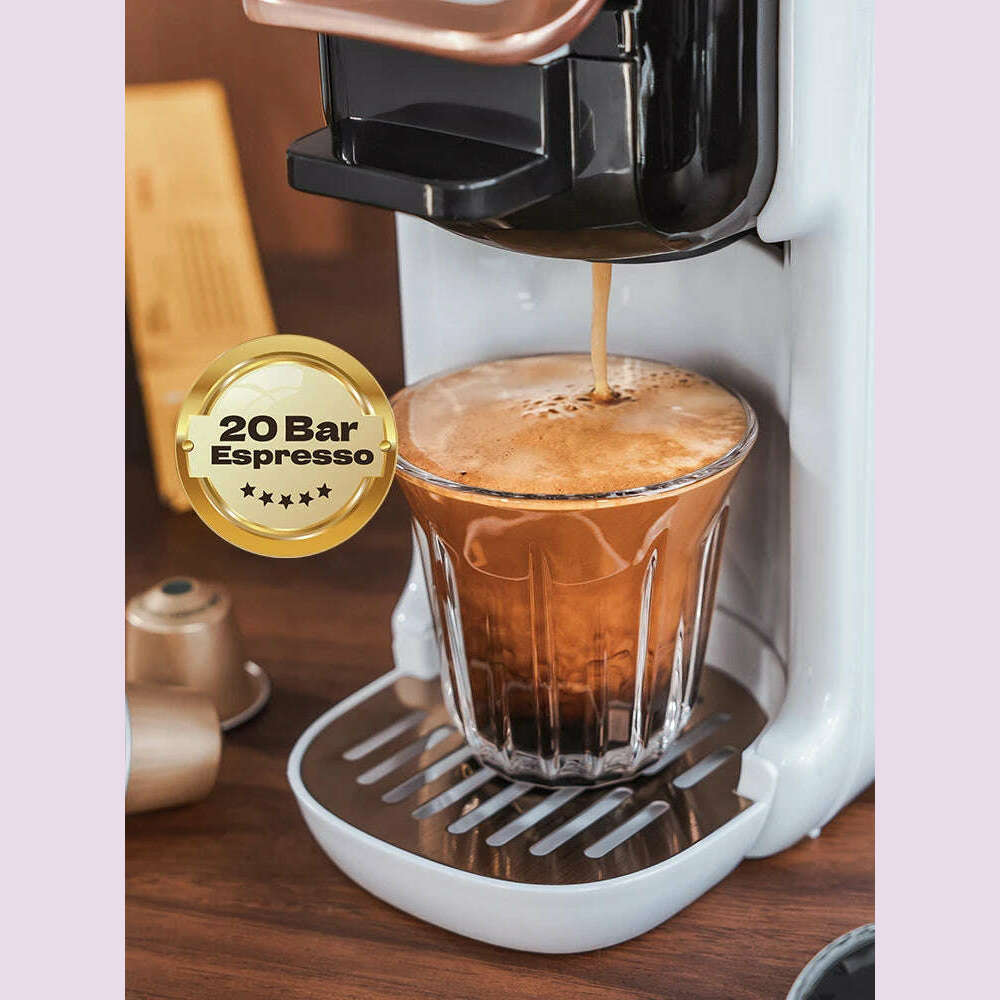 HiBREW Multiple Capsule Coffee Machine, Hot/Cold Dolce Gusto Milk Nespresso Capsule ESE Pod Ground Coffee Cafeteria 19Bar 5 in 1 - KIMLUD