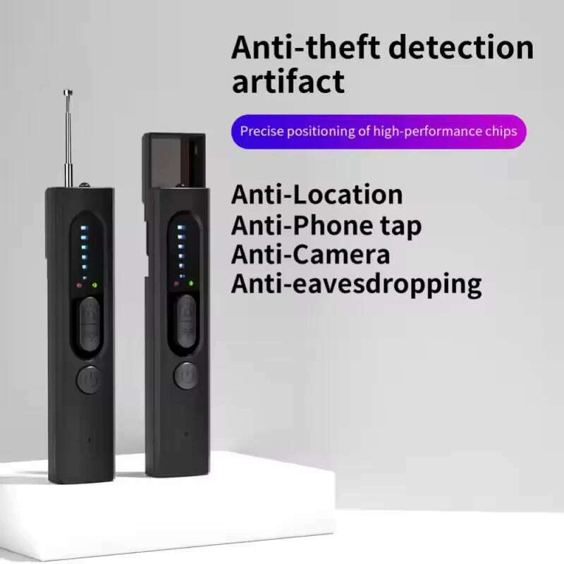 Hidden Camera Detector Anti-Spy Car GPS Tracker Listening Device Bug RF Wireless All Signal Scanner Gadget Security Protection - KIMLUD