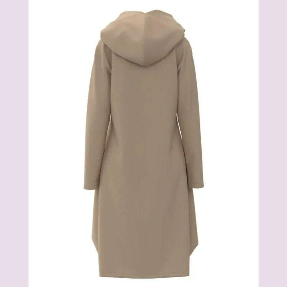 High Neck Long Sleeve Sweatshirt Casual Dress Women Autumn Winter Hoodie Fashion Loose Mini Dress Pockets - KIMLUD