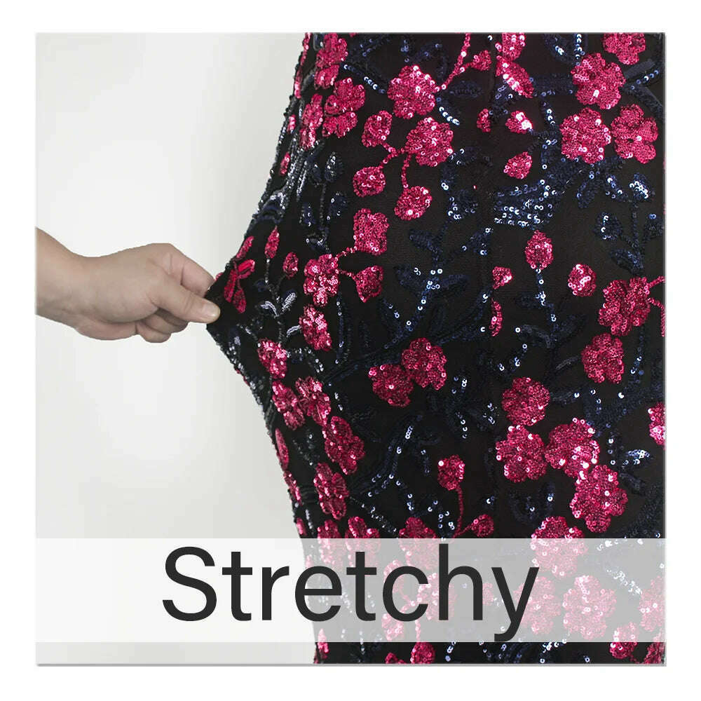 High Neck Luxury Full Sleeve Sequined Flowers Cocktail Prom Gown Bodycon Mermaid Long Celebrity Evening Party Dress Women 2024 - KIMLUD