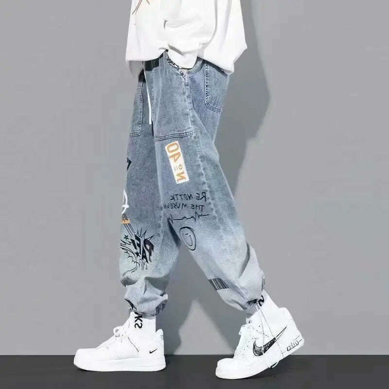 High quality Fashion Men's Cargo pants Hip Hop Trend Streetwear Jogging Pants Men Casual Elastic Waist Men Clothing Trousers - KIMLUD