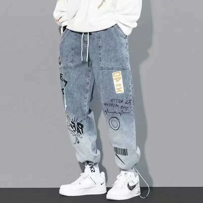 High quality Fashion Men's Cargo pants Hip Hop Trend Streetwear Jogging Pants Men Casual Elastic Waist Men Clothing Trousers - KIMLUD