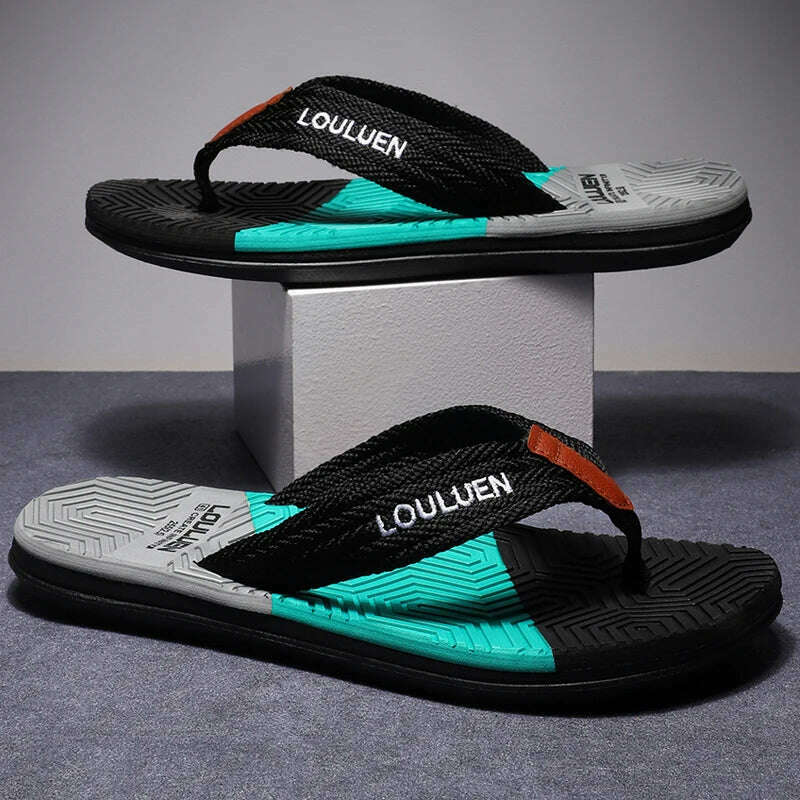 High Quality Hot Sale Men Flip Flops Summer Beach Flip Flops Men Fashion Breathable Casual Beach Men Slippers Summer Outdoor - KIMLUD