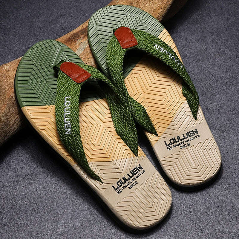 High Quality Hot Sale Men Flip Flops Summer Beach Flip Flops Men Fashion Breathable Casual Beach Men Slippers Summer Outdoor - KIMLUD
