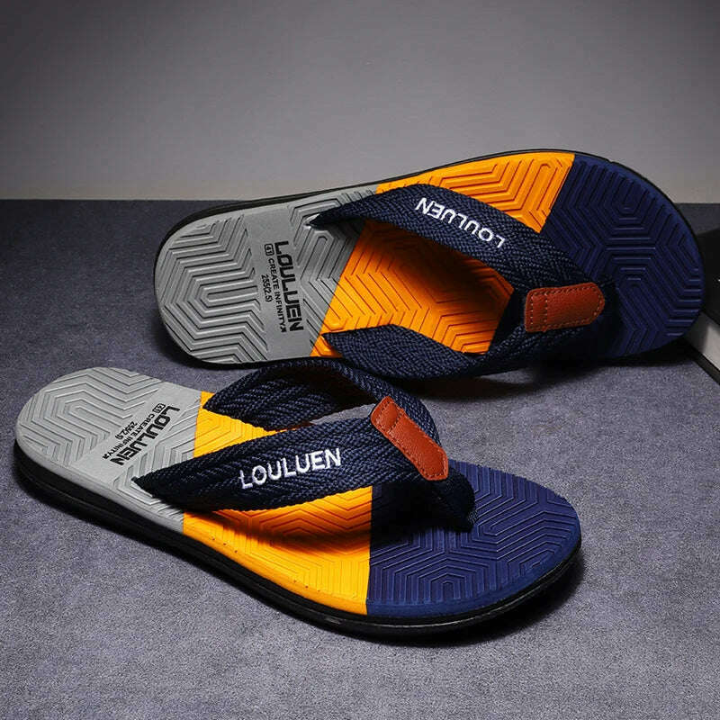 High Quality Hot Sale Men Flip Flops Summer Beach Flip Flops Men Fashion Breathable Casual Beach Men Slippers Summer Outdoor - KIMLUD