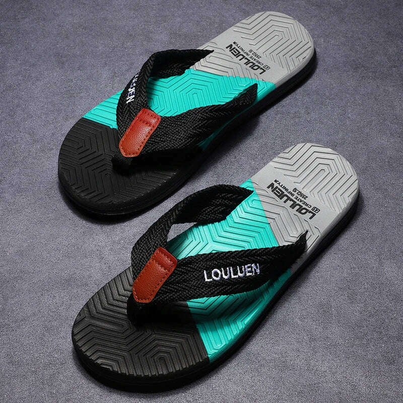 High Quality Hot Sale Men Flip Flops Summer Beach Flip Flops Men Fashion Breathable Casual Beach Men Slippers Summer Outdoor - KIMLUD