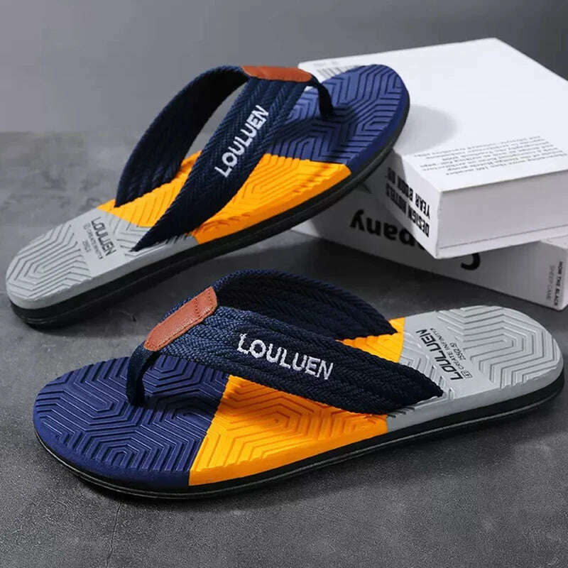 High Quality Hot Sale Men Flip Flops Summer Beach Flip Flops Men Fashion Breathable Casual Beach Men Slippers Summer Outdoor - KIMLUD