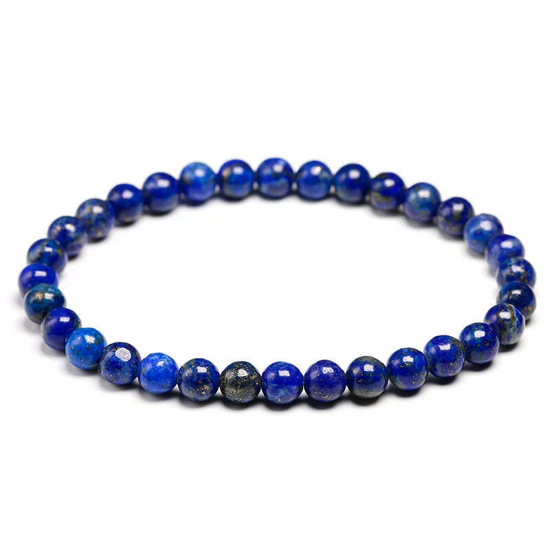 KIMLUD, High Quality Natural Lapis Lazuli Blue Stone Beads Bracelets for Women Men Stretch Bracelet Couple Yoga Jewelry Female male Gift, KIMLUD Womens Clothes