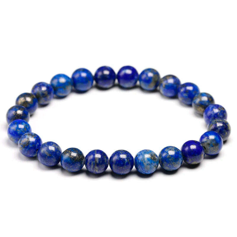High Quality Natural Lapis Lazuli Blue Stone Beads Bracelets for Women Men Stretch Bracelet Couple Yoga Jewelry Female male Gift - KIMLUD