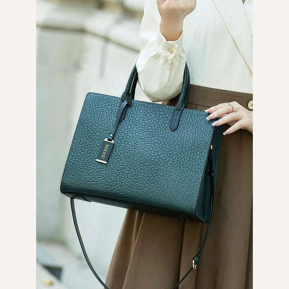 KIMLUD, High Quality ZOOLER Original Handmade Real 100% Full First Genuine Leather Handbag Tote Shoulder Bags Female Business Hot#wp3892, DEEP BLUE / CHINA, KIMLUD APPAREL - Womens Clothes
