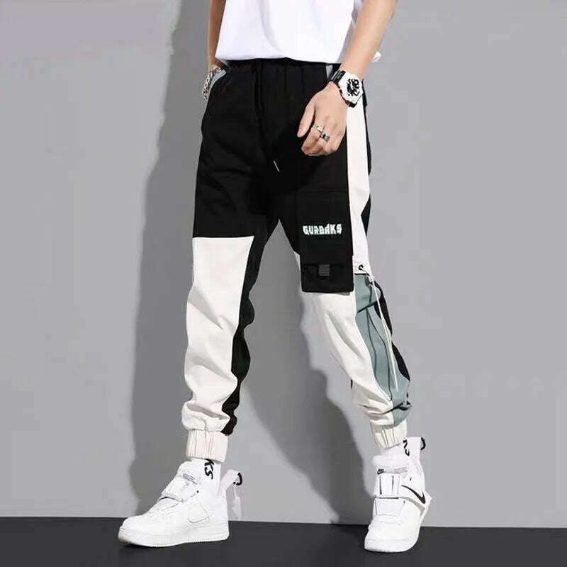 KIMLUD, Hip Hop Cargo Pants Men Streetwear Cotton Joggers Fashion Sweatpants Male Casual Harem Trousers Summer Harajuku Pants Men Women, KIMLUD Womens Clothes