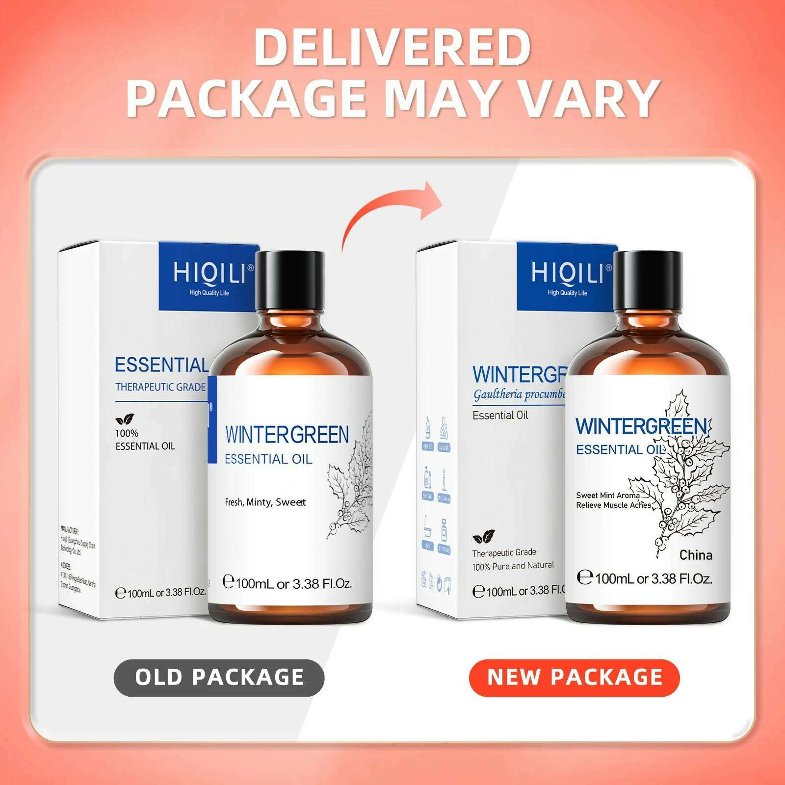KIMLUD, HIQILI 100ML Wintergreen Rose Jasmine Mint Clove Essential Oils for Skin Care Diffuser Humidifier Massage Candle Soap Making, KIMLUD Womens Clothes